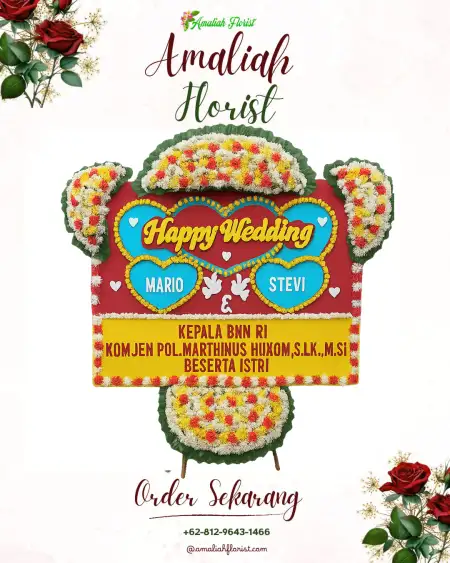 Papan Bunga Pernikahan Sambirembe